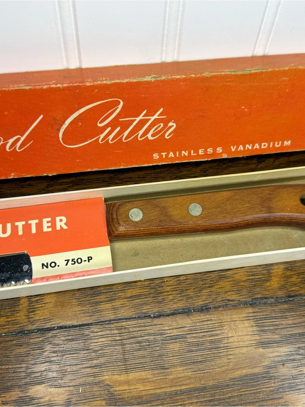 EKCO Flint Arrowhead 750-P Frozen Food Cutter Knife Serrated Stainless USA VTG